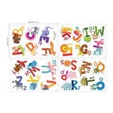 DECOWALL DS4-8002 Animal Alphabet Kids Wall Stickers Wall Decals Peel and Stick Removable Wall Stickers for Kids Nursery Bedroom Living Room (Small) Decor