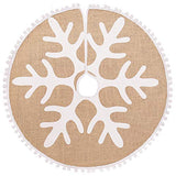 N&T NIETING Christmas Tree Skirt, 30 Inch Burlap Tree Skirt for Christmas Holiday Party Decorations Xmas Indoor Outdoor Home Office Decorations
