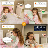 ANALOI Alarm Clock for Kids,Ok to Wake Clock,Sleep Training Clock with Night Light & Sound Machine, Cute Kawaii Alarm Clock for Birthday Gift Boy Girls Toddlers Bedrooms