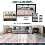 KOZYFLY Abstract Rugs for Entryway 2x3 Small Area Rug Multi-Pink