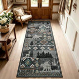 Hallway Runner Rugs 2x6, Western Rug Runner for Living Room Bedroom