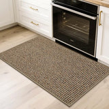 BEQHAUSE 2x3 Entryway Rug Indoor Door Mat Non-Slip Washable, Hallway Rugs Absorbent & Stain Resistant Hall Carpet Runner Rugs for Entryway, Front Door Floor Mats Laundry Room Rugs for Entry, Taupe