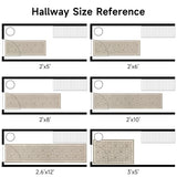 Hallway Runner Rug 2x10 ft,Washable Indoor Beige Entryway Carpet with Non Slip Rubber Backing,Low Pile Heavy Duty Kitchen Floor Mat for Entrance & High Traffic Areas