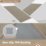 BEQHAUSE Kitchen Rugs 24"x36", Kitchen Mats for Floor Non-Slip, Light Beige