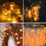 16 Pack 30 Led Fairy Lights Battery Operated String Lights 10 Feet Waterproof Twinkle Lights Mason Jar Lights Silver Wire Firefly Lights for Christmas Party Wedding Patio Warm White