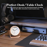 AYRELY® 3.5 Inch Small Analog Alarm Clocks,Battery Operated Desk Clock,Cute Table Clock with Light，Adjustable Angle for Travel,Bedside,Bedroom,Kids,Living Room Decor (Pink)