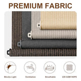 AOSKY Sun Shades Outdoor Patio - Cordless Outdoor Roller Shades for Porch, Roll Up Blinds Cloth for Pergola Balcony Backyard Windows, 96" W x 96" H, Sesame