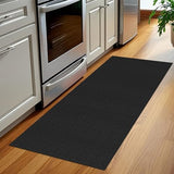 KOZYFLY 2x5 Runner Rug, Washable Non Slip Kitchen Hallway Rug, Black/Grey
