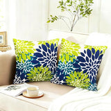 Decorative Throw Pillow Covers Set of 2 Blue Green pillow covers 16x16
