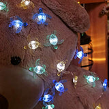 Sea Turtle String Lights 10FT 30 LED, Turtle Fairy Lights USB or Battery Operated with Remote, Ocean Beach Nautical Decor Lights for Bedroom, Kids Room, Coastal Party Decoration