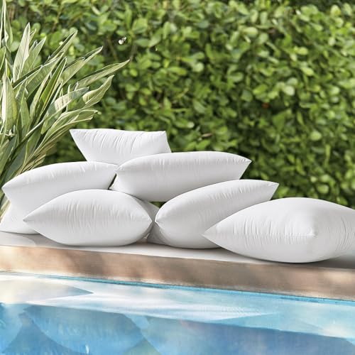 MIULEE Pack of 2 12x20 Inch Outdoor Pillow Inserts Waterproof Decorative Throw Pillow Insert, Rectangle Lumbar Garden Pillow Form for Patio Sofa Couch