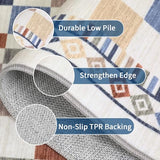 GarveeHome 2x3 Small Rug for Bathroom Washable Modern Checkered Carpet