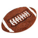 Cute Football Rug for Boys Room 34”x22” Soft Sports Carpet for Kids Bedroom Decor Non Slip Washable Playroom Area Rug Fun Touchdown Mat Plush Athlete Themed Gift
