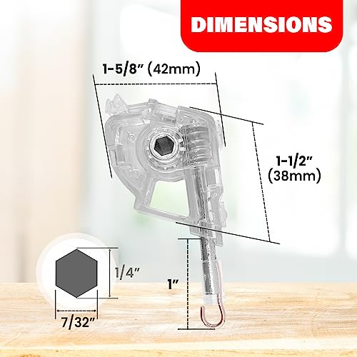 Amazing Drapery Hardware Low Profile Wand Tilter, Set of 2 - Durable Metal Construction, Heavy Duty Hexagon Gear/Hook Connection - Clear Blind Tilt Mechanism for 2" Horizontal Blinds