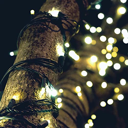 Myrkist Christmas Lights - Battery Operated String Lights 50 LED String Lights Mini Lights with Auto-Timer and 8 Lighting Modes for Christmas Wreath Party Wedding Garden Home Decoration, Warm White
