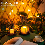 Romadedi Lantern Rustic Farmhouse Decor, Set of 2