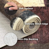 3x5 Washable Modern Abstract Area Rug Non-Slip Entryway Rug