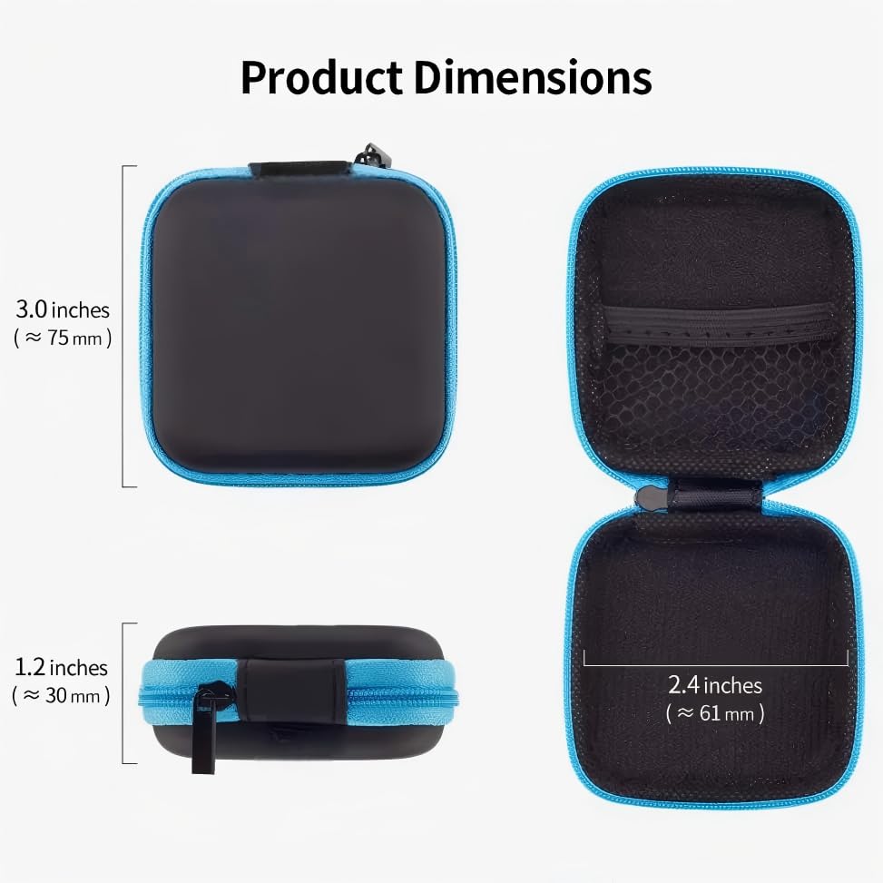1 pc Travel Mini Portable Headphone Case Coin Purse Storage Box Jewelry Accessory Box