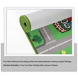 Yincimar Kids Play Rug for Playroom 5.2x3.3 ft Town City Road Map Car Mat Play Mat Educational Learning Carpet Area Rug for Boy Girl Toddler Bedroom Playroom