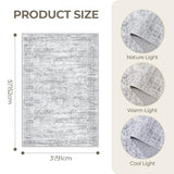3x5 Rug for Entryway,Washable Area Rug,Grey