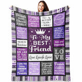 Best Friend Birthday Gifts for Women, Best Friend Blanket 60"x50", Bestie Gifts for Women, Bestie Birthday Gift for Woman, Friendship Gift to BBF, Soul Sister Graduation Gift Ideas Throw Blanket