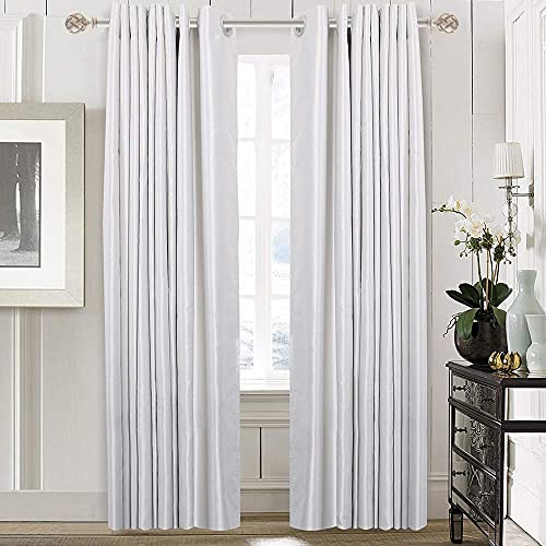 Ycolnaefllr 1 Inch Diameter Double Curtain Rod Set for Windows Heavy Duty Double Window Treatment Curtain Rod Adjustable from 48 to 84 Inch, Resin Finials with Curtain Holdbacks,Weathered White