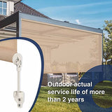 Coolaroo Shade Replacement Parts Bungee Kit and End Cap,Weather Resistance,for Coolaroo Exterior Roller Shade,Outdoor Blinds,Roller Shades(Sand,2 Set)