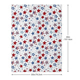 Patriotic Baby Blanket - 4th of July Throw Blanket with American Flag Stars & Stripes, Ultra Soft Memorial Day Blanket for Crib & Stroller, Red White Blue Independence Day Blankets Decor 30x40 Inches