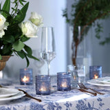 24 Pcs Navy Blue Votive Candle Holders for Christmas Table Centerpieces,