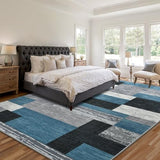 Large Area Rugs, Modern Geometric Patchwork Floor Decor Rockwood Collection