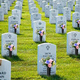 20 Pack Cemetery Vases with Spikes,Plastic Vases for Flowers,Grave Decorations for Cemetery,Grave Flower Holder,Memorial Floral Vase(Black)