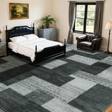 8x10 Washable Area Rugs for Living Room & Bedroom(8x10,Black)