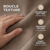 Kevin Textile 14x36 Inch Long Lumbar Cover 1 Pack Soft Boucle Textured Decorative Waterproof Rectangle Cushion Elegant Accent Pillows for Couch Sofa Chair Bed Home Decor Indoor Outdoor Taupe