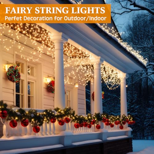 Macarrie 3 Pcs Fairy Lights USB Powered 16 ft 50 LED String Lights for Indoor Outdoor Bedroom DIY Party Wedding Home Festival Tree Garden Xmas Decoration (Warm White)
