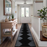 2x8 Black Kitchen Runner Rugs Non Slip Washable Modern Runner Rug