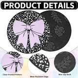 12 Pcs Bow Carpet Circle Seats for Classroom Decorations 16 Inch Non-Slip Composition Notebook Classroom Carpet Rug Soft Floor Cushions Pastel Small Floor Mat for Preschool Daycare Reading Corner