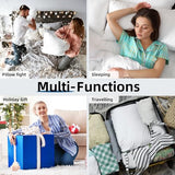 YSTHER Down Feather Throw Pillow Inserts 14x22 Set of 2 Firm Large Lumbar Pillows for Bed Decorative Couch Soft Pillows for Sleeping Indoor White Cotton Pillow Sofa Travel