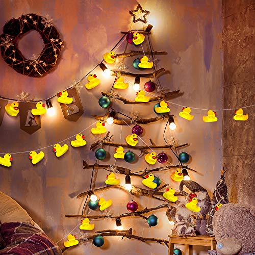 AceList 20 LED Children's Room LED String Lights for Holiday Wall Window Tree Decorative Party Yard Garden Kids Bedroom Living Dorm Uses Squeeze Sound Squeaky - Duck
