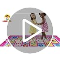 HUAHOO Pink Girls Rug - Hopscotch, Children's, Baby Nursery, Kids, Carpet - Girls Bedroom, Playroom, School Classroom, Learning, Educational (31.5''x47'')