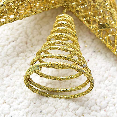 10” Christmas Tree Topper Star Christmas Tree Decoration Indoor Party Home Decoration (Gold)