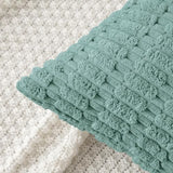 MIULEE Corduroy Decorative Throw Pillow Covers 18x18 Teal Green Pack of 2