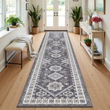 HEBE Boho Kitchen Mats for Floor 24''x120'', Non Slip Washable Runner Rug