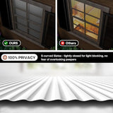 LazBlinds No Tools No Drill Cordless Aluminum Mini Blinds, 100% Privacy S-Curve Blinds for Windows, Room Darkening Horizontal Window Blinds and Shades for Home, 34" W x 36" H, White
