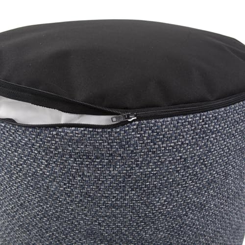 Howard Elliott Collection Round Foot Pouf Panama Indigo