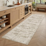 Soalmost Runner Rug 2x6 Washable Kitchen Hallway Runners Non-Slip Brown