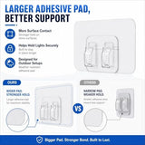 50 Pack Outdoor Light Hooks with Adhesive – Weatherproof & UV-Resistant, No Damage, No Tools Needed, Easy Hanging Clips for Garden, Patio, Balcony, Fairy Lights, Christmas Decorations