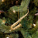 Broadway Gifts Gold Saxophone Christmas Tree Ornament Decoration 4.5 inches | Hand-Crafted Brass Sax in Red Gift Box for Band Student or Teacher- Saxophone Player