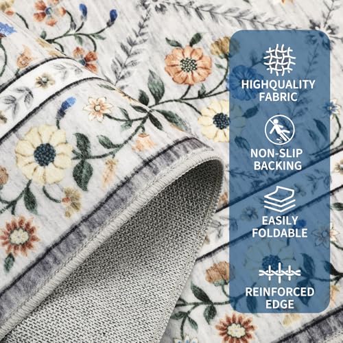 GarveeHome Washable Kitchen Rugs Non Slip 2x6 Hallway Runner Stain Resistant Low Pile Rug