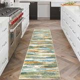 Abstract Washable 2x6 Runner Rug Non Slip Runners for Hallway