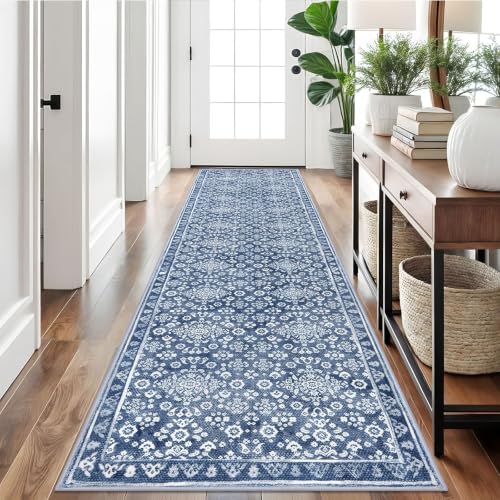 Vintage Washable Runners for Hallway 2.6x10 Runner Rug Non Slip